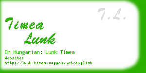 timea lunk business card